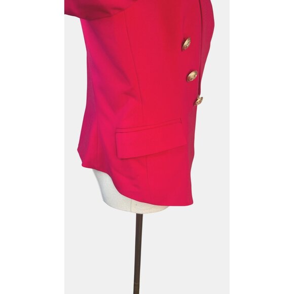 2/$30 NWT Choosy Size 12 Deep Rose Pink Double Breasted Betsy Blazer - Picture 7 of 16